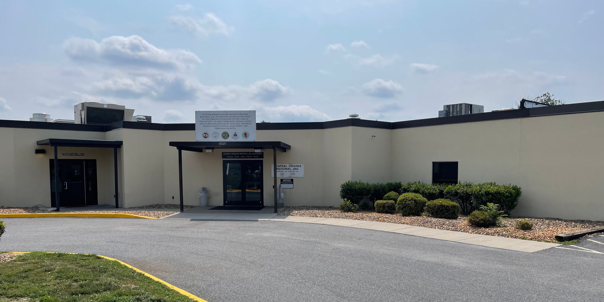 Entrance to Central Virginia Regional Jail